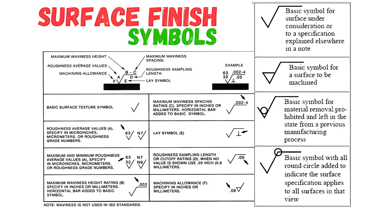 Surface Finish symbols