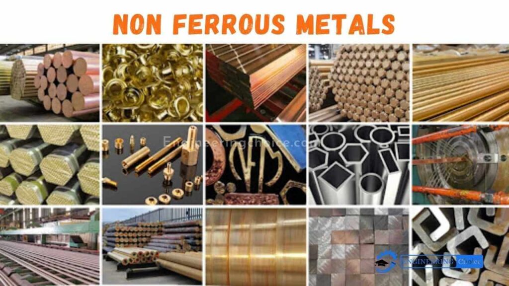Non-ferrous metals include aluminum, copper, lead, nickel, tin, titanium and zinc, as well as copper alloys like brass and bronze.